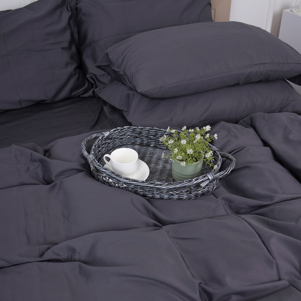 Фото - Комплект постільної білизни MirSon Сатин Iron 0240 Grey 175х210 (2200000671400)