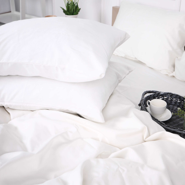 Фото - Комплект постільної білизни MirSon Сатин Moko White 0001 200х220 (2200000671578) Фото - Комплект постільної білизни MirSon Сатин Moko White 0001 200х220 (2200000671578)