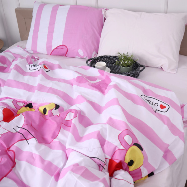 Фото - Наволочка MirSon Бязь 17-0110 Pink Pantere 70х70 см (2200001608689)
