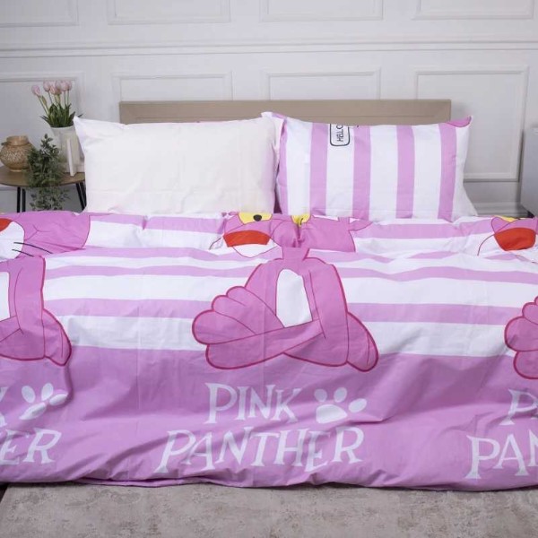 Фото - Комплект постельного белья детский MirSon Бязь 17-0110 Pink Pantere 110х140 см (2200001606081)