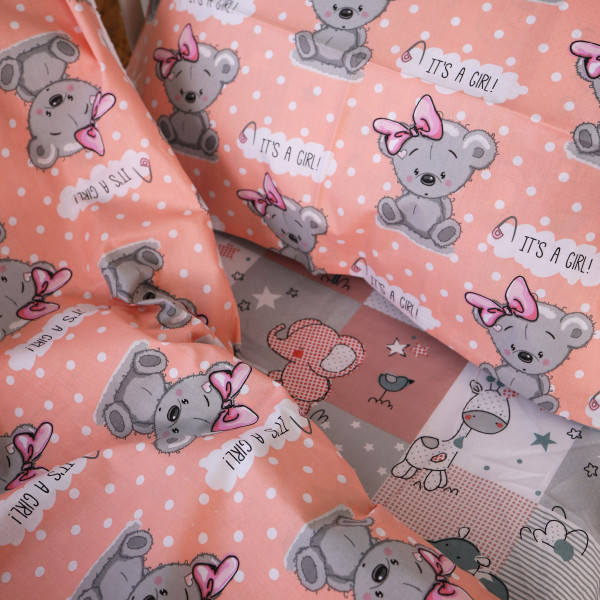 Фото - Наволочка MirSon 20-0028 Little girl Teddy Бязь 70х70 см (2200010266399)