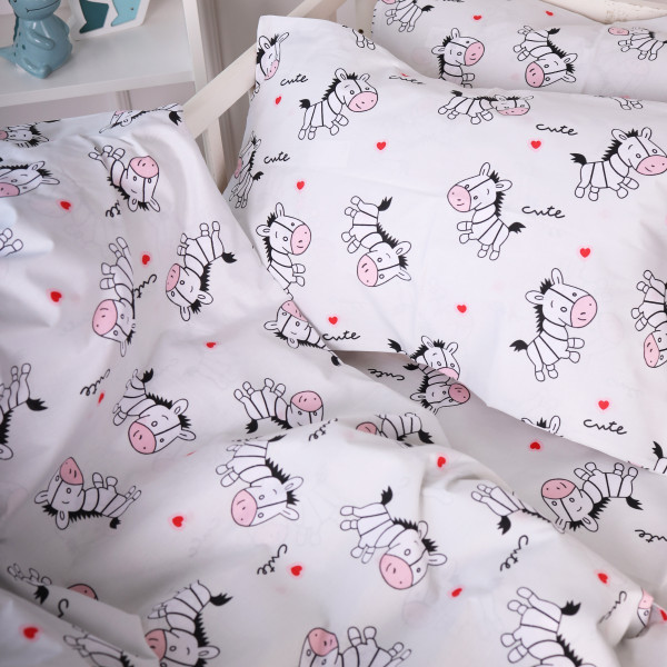 Фото - Наволочка MirSon 20-0040 Cute white zebra Бязь 70х70 см (2200010271799)