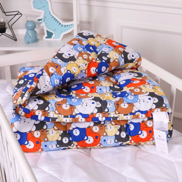 Фото - Одеяло детское зима MirSon антиаллергенное Kids Time 20-0032 Colored bears 140х205 см EcoSilk (2200009664755)