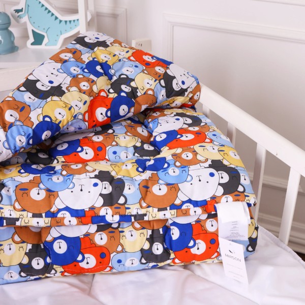 Фото - Одеяло детское зима MirSon антиаллергенное Kids Time 20-0032 Colored bears 110х140 см EcoSilk (2200009663888)