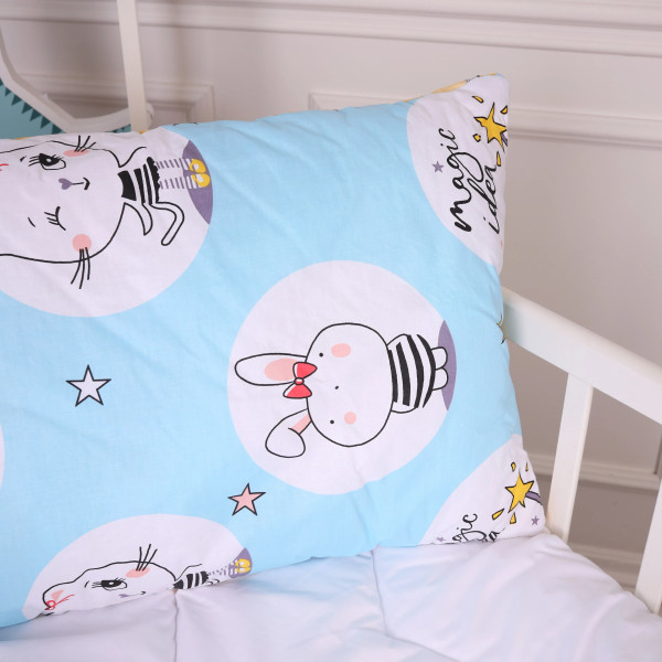 Фото - Подушка стандартная MirSon Kids Time 20-0044 Cats and bunnies 40х60 см (2200009666506)