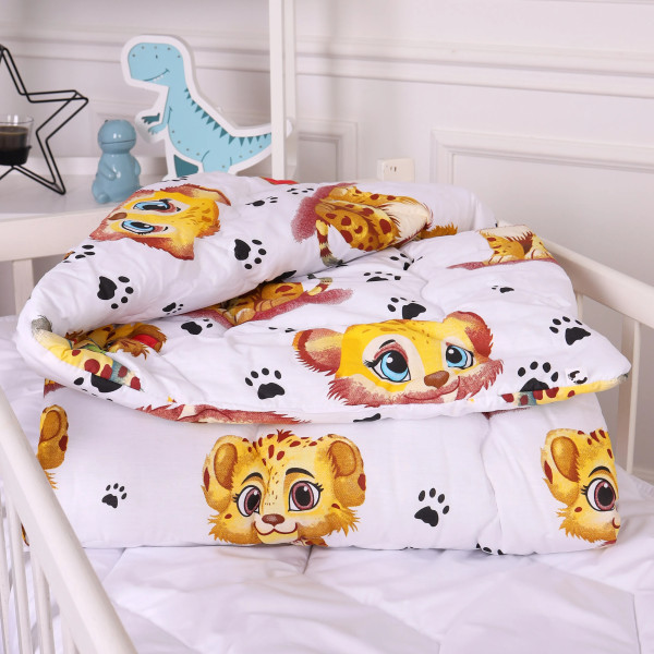 Фото - Одеяло детское зима MirSon антиаллергенное Kids Time 20-0034 King Tiger 140х205 см Хлопок (2200009665028)