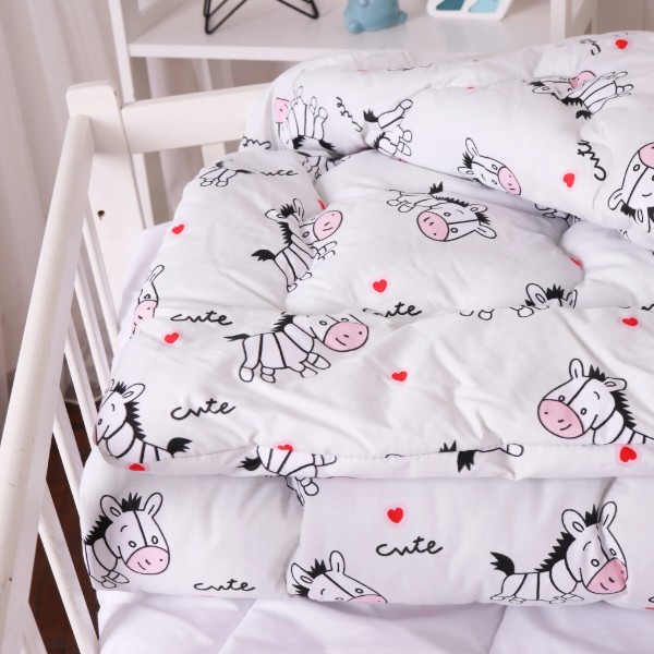 Фото - Одеяло детское зима MirSon антиаллергенное Kids Time 20-0040 Cute white zebra 140х205 см Хлопок (2200009665875)