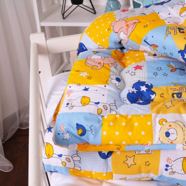 Фото - Одеяло детское зима MirSon антиаллергенное Kids Time 20-0038 Cute animals 140х205 см Хлопок (2200009665585)