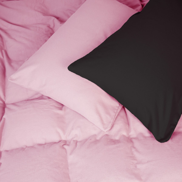 Фото - Наволочка MirSon Фланель 002-008 Black/Pink 60х60 см (2200009661945)