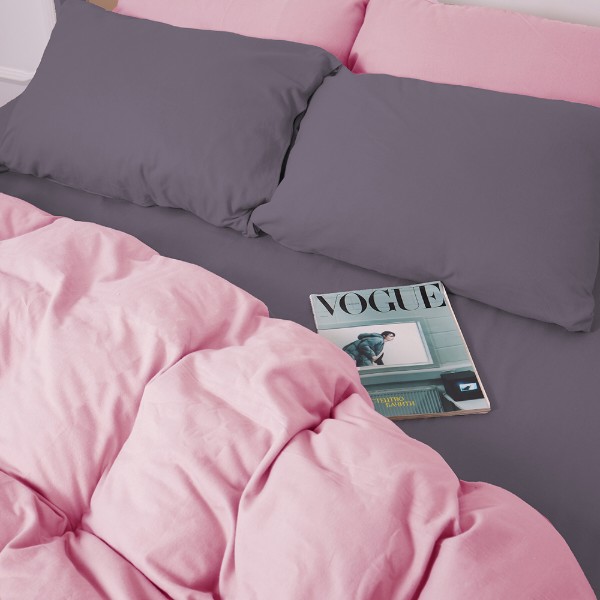 Фото - Комплект постельного белья MirSon 001-008 Ash grey/Pink 2x143x210 см (2200009660917)