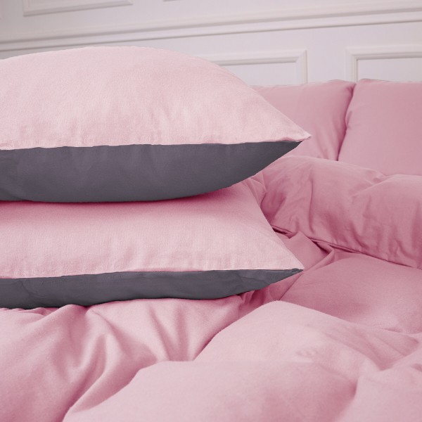 Фото - Комплект постельного белья MirSon 001-008 Ash grey/Pink 2x143x210 см (2200009660917)