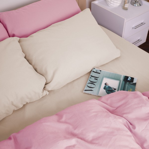 Фото - Наволочка MirSon Фланель 007-008 Milk/Pink 70х70 см (2200009660023)