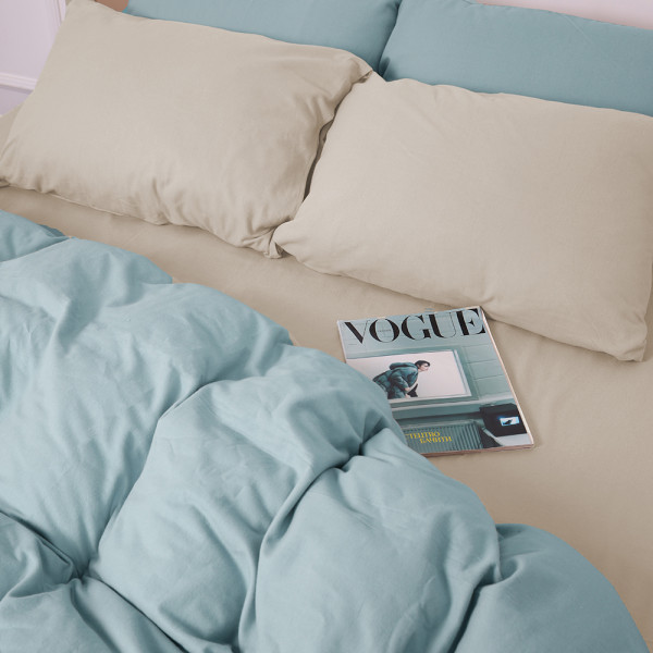 Фото - Комплект постільної білизни MirSon 007-006 Milk/Menthol 2x143x210 см (2200009660429)