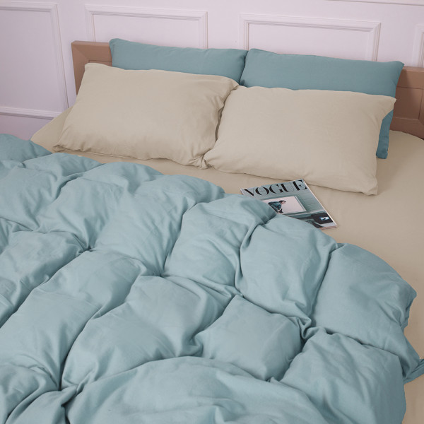 Фото - Комплект постільної білизни MirSon 007-006 Milk/Menthol 2x143x210 см (2200009660429)