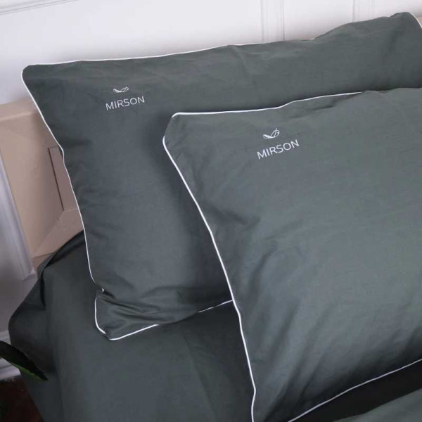 Фото - Комплект постільної білизни дитячий MirSon Ranforce Elite Corner 16-7000 "Green Grey" 110х140 см (2200008400545)