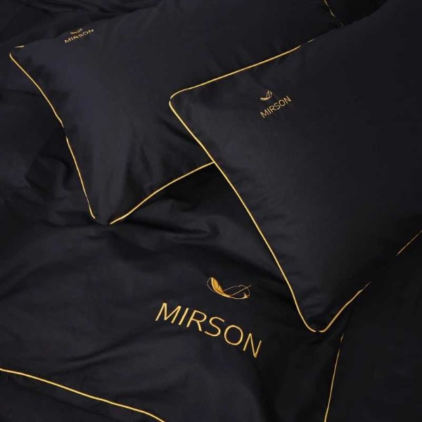 Фото - Комплект постельного белья детский MirSon Ranforce Elite Corner 16-9000 "Black Stone" 110х140 см (2200008400552)