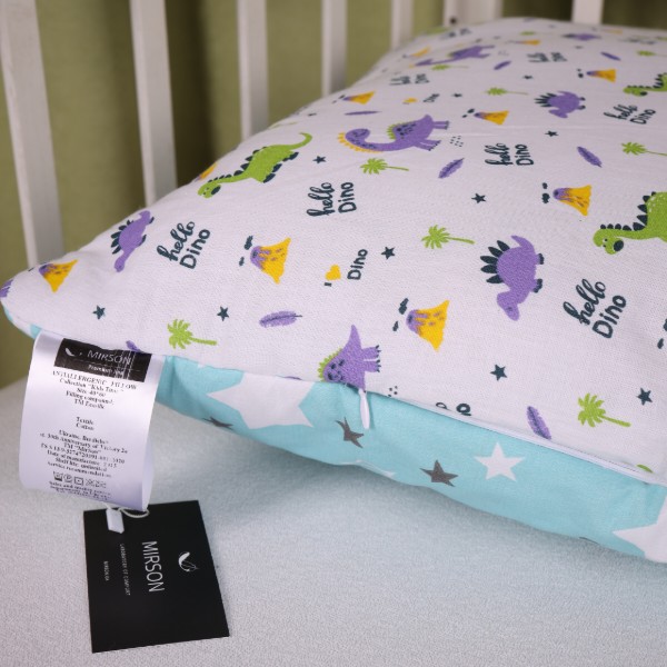 Фото - Подушка стандартная MirSon №3800 Kids Time 18-0001 Hello Dino EcoSilk (2200007027088)
