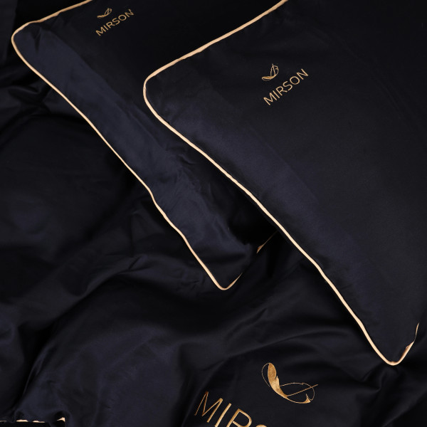 Фото - Наволочка MirSon Сатин Corner Black Pearl 40x60 см (2200001484542)