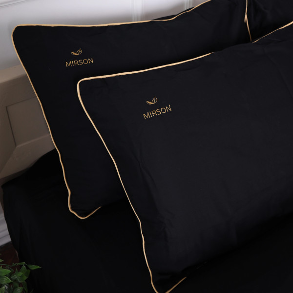 Фото - Наволочка MirSon Сатин Corner Black Pearl 40x60 см (2200001484542)