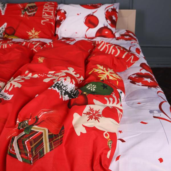Фото - Комплект постільної білизни MirSon Бязь 17-0878 Red Miracle 175х210 см (2200012194997)
