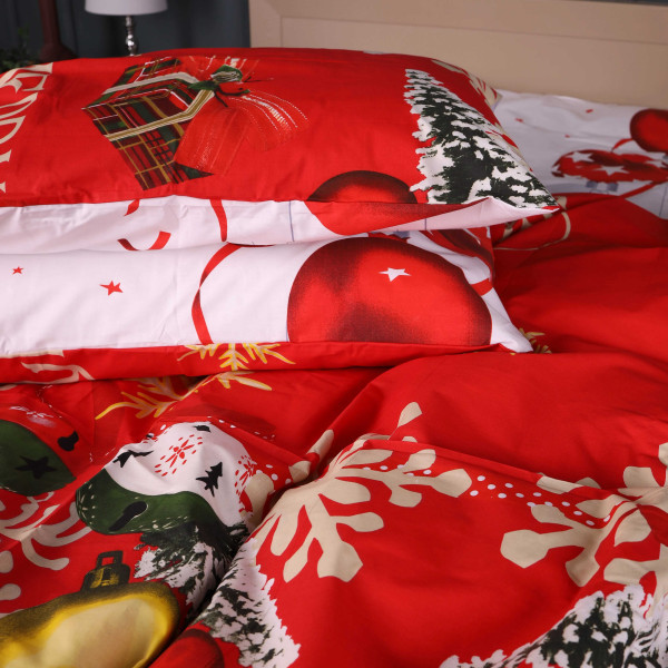 Фото - Комплект постільної білизни MirSon Бязь 17-0878 Red Miracle 175х210 см (2200012194997)