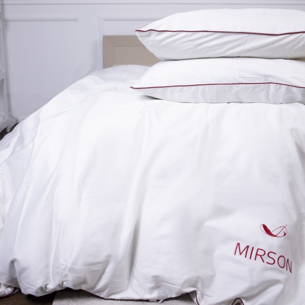 Фото - Комплект постільної білизни MirSon Сатин Corner Moko White 2х160х220 см (2200001717664)