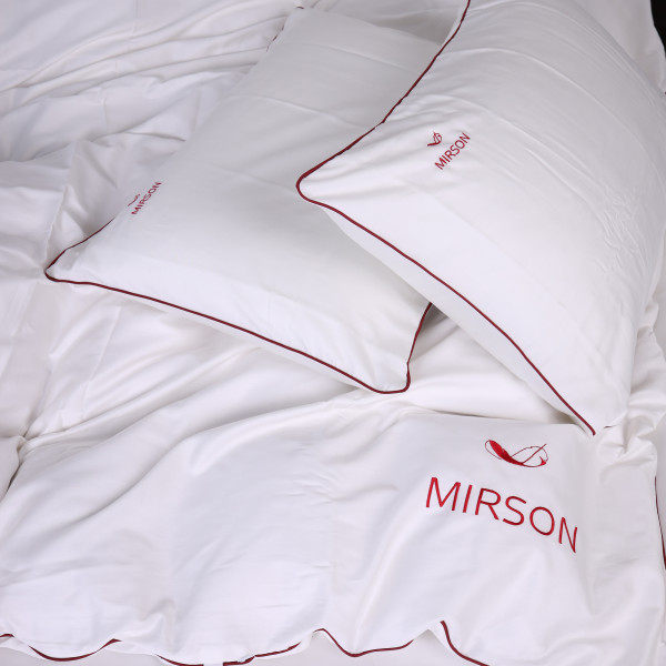 Фото - Комплект постільної білизни MirSon Сатин Corner Moko White 175x210 см (2200001484405)