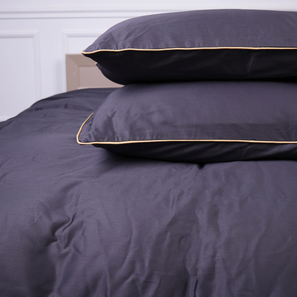 Фото - Наволочка MirSon Сатин Corner Iron grey 40x60 см (2200001484559)