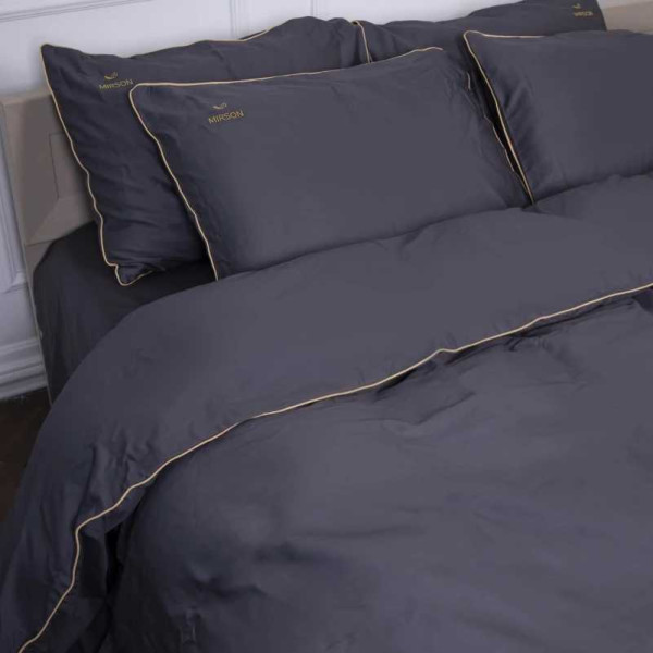 Фото - Комплект постельного белья детский MirSon Сатин Corner Iron grey 110х140 см (2200001484276)