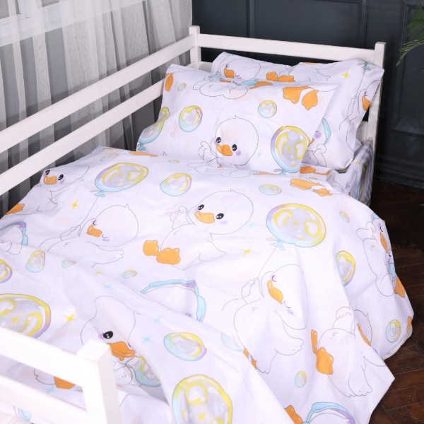 Фото - Комплект постельного белья MirSon 143х210 см 17-0895 Baby Ducks white Ranforce Elite (2200012393345)