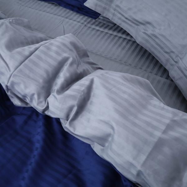 Фото - Комплект постільної білизни дитячий MirSon Satin Stripe 30-0020 + 30-0011 Sumburey 110х140 (2200005247501)