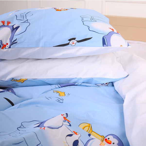 Фото - Наволочка MirSon Бязь 17-0619 Funny penguins 70х70 см (2200008193805)