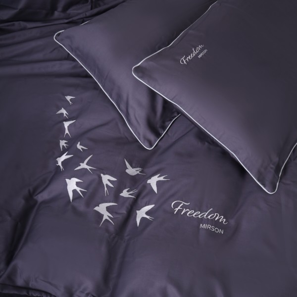 Фото - Комплект постельного белья MirSon Сатин ELIT 0240 Iron grey "Freedom" 2 x 143 x 210 см (2200008706746)