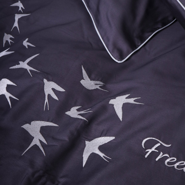 Фото - Комплект постільної білизни MirSon Сатин ELIT 0240 Iron grey "Freedom" 160х220 (2200008706852)