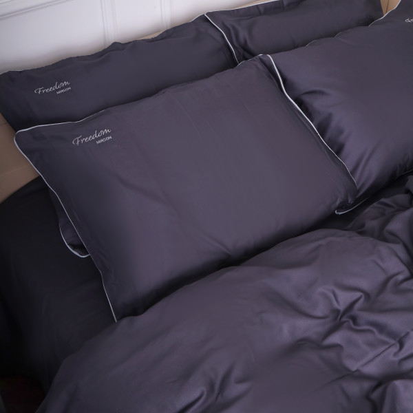 Фото - Комплект постільної білизни MirSon Сатин ELIT 0240 Iron grey "Freedom" 160х220 (2200008706852)