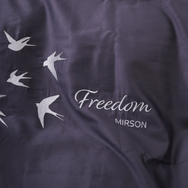 Фото - Комплект постільної білизни MirSon Сатин ELIT 0240 Iron grey "Freedom" 143х210 (2200008706845)