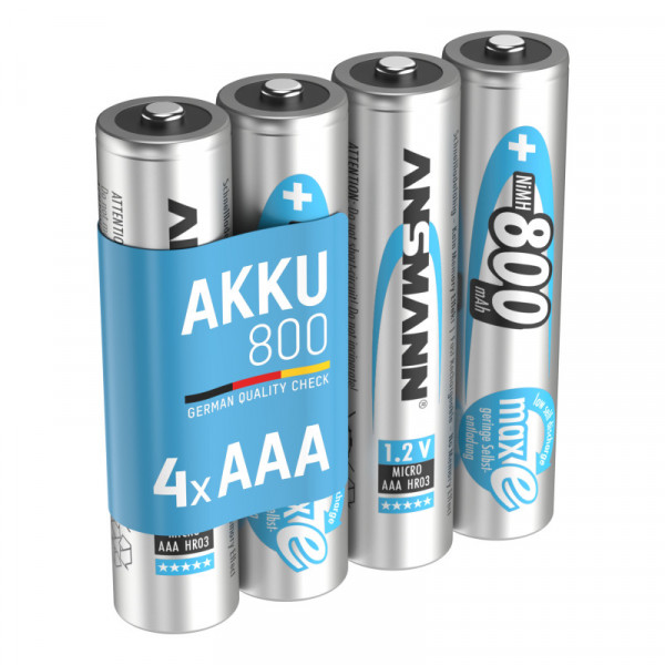 Фото - Акумулятор тип AAA Ansmann AAA 4 X 800 mAh NiMH 1.2V maxE PREMIUM (5035042)