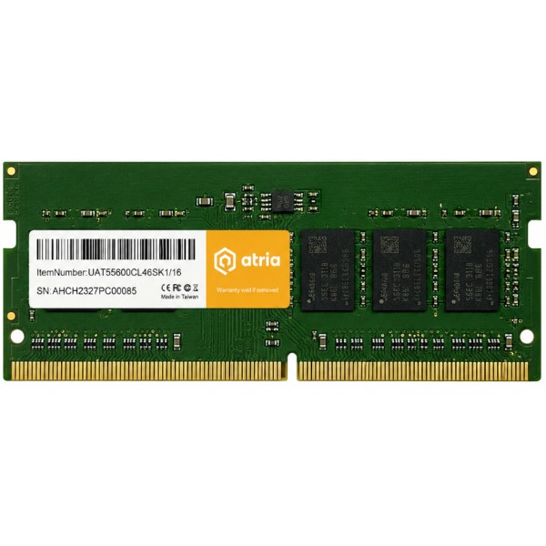 Фото - Пам'ять DDR ATRIA 8Gb DDR5 (UAT54800CL46SK1/8)