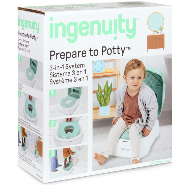 Фото - Горщик дитячий Ingenuity підставка 3 в 1 Prepare to Potty (17143)
