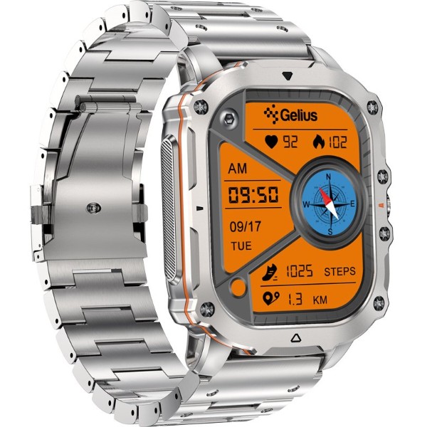 Фото - Смарт-годинник Gelius Tactical Heavy (GP-SW016) Silver Titan (101910)