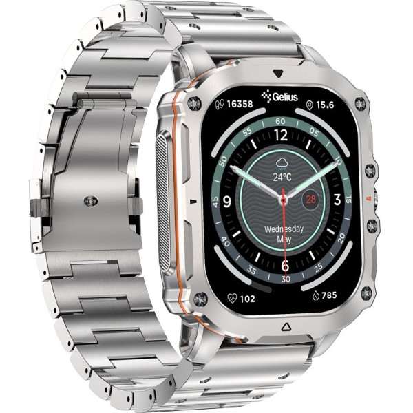 Фото - Смарт-годинник Gelius Tactical Heavy (GP-SW016) Silver Titan (101910)