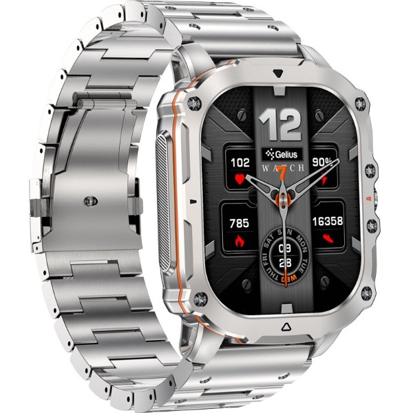 Фото - Смарт-годинник Gelius Tactical Heavy (GP-SW016) Silver Titan (101910)