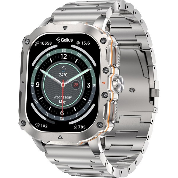 Фото - Смарт-годинник Gelius Tactical Heavy (GP-SW016) Silver Titan (101910)