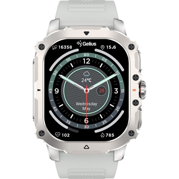 Фото - Смарт-годинник Gelius Tactical Heavy (GP-SW016) Silver Titan (101910)