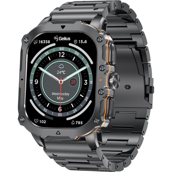 Фото - Смарт-годинник Gelius Tactical Heavy (GP-SW016) Black Chrome (101909)