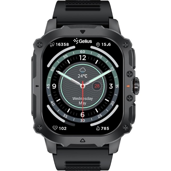 Фото - Смарт-годинник Gelius Tactical Heavy (GP-SW016) Black Chrome (101909)