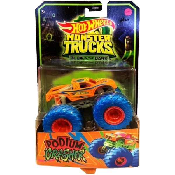 Фото - Уценка - Базовая машинка Hot Wheels Машинка-внедорожник 1:64 серии "Светящиеся в темноте" "Monster Trucks" (в ас.) (HCB50)