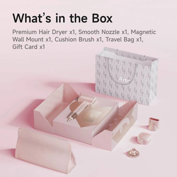 Фото - Фен Laifen Подарунковий набір Swift Premium Golden Pink (1HD50-G-EU-PP-004)