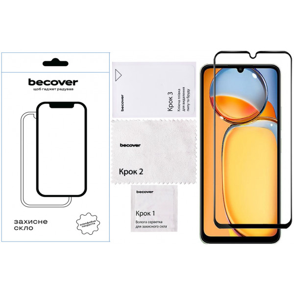 Фото - Захисне скло для смартфону BeCover Realme C63 Black (711794)