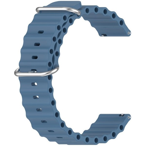 Фото - Ремінець для смарт-годинника BeCover Wave Style (20mm) for Huawei Watch GT 3 (42mm) / GT 2 (42mm) / GT 3 Pro (43mm Ceramic) / Watch 2 (Sport) Blue (714185)